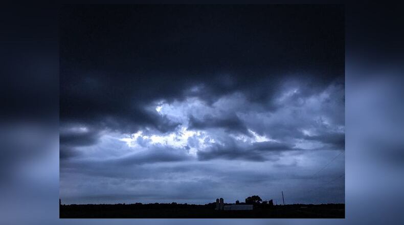 A storm is rolling into western Montgomery County on Aug. 10, 2020. JIM NOELKER / STAFF