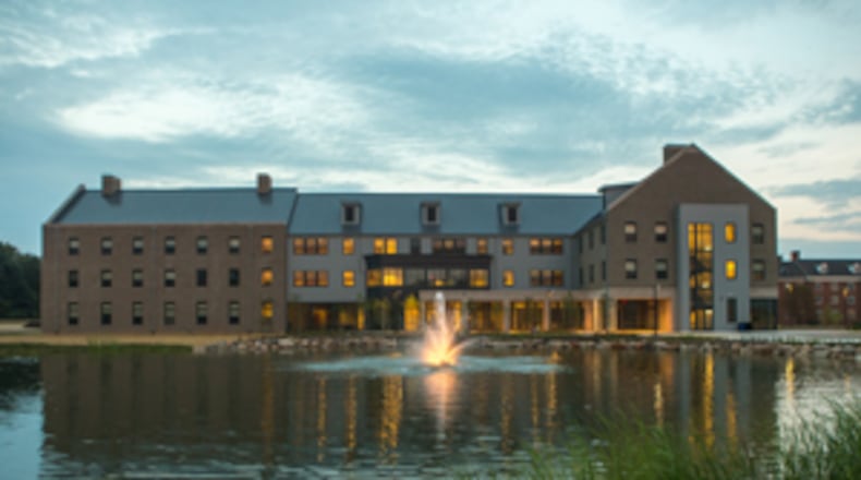 Miami University officials say a student's carbon monoxide detector's alarm led to the recent evacuation of Hillcrest Hall residence building on the school's Western Campus. No one was injured but 250 resident students had to temporarily move to other buildings while school facilities crews found and repaired the gas leak. (Provided Photo\Journal-News)