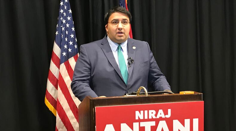 State Rep. Niraj Antani announces run for state Senator on Wednesday. Photo by Jim Otte.