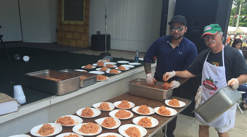 Italian Fall Festa includes a spaghetti eating contest.