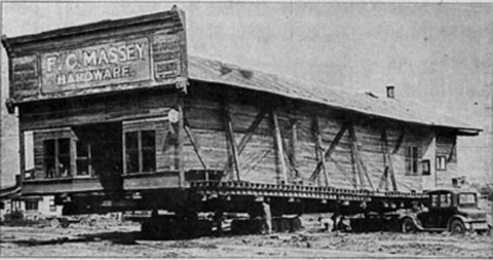 Following the 1913 flood, the Massey Hardware store was one of only a few Osborn businesses that was picked up and moved to what is now West Main Street in downtown Fairborn. CONTRIBUTED