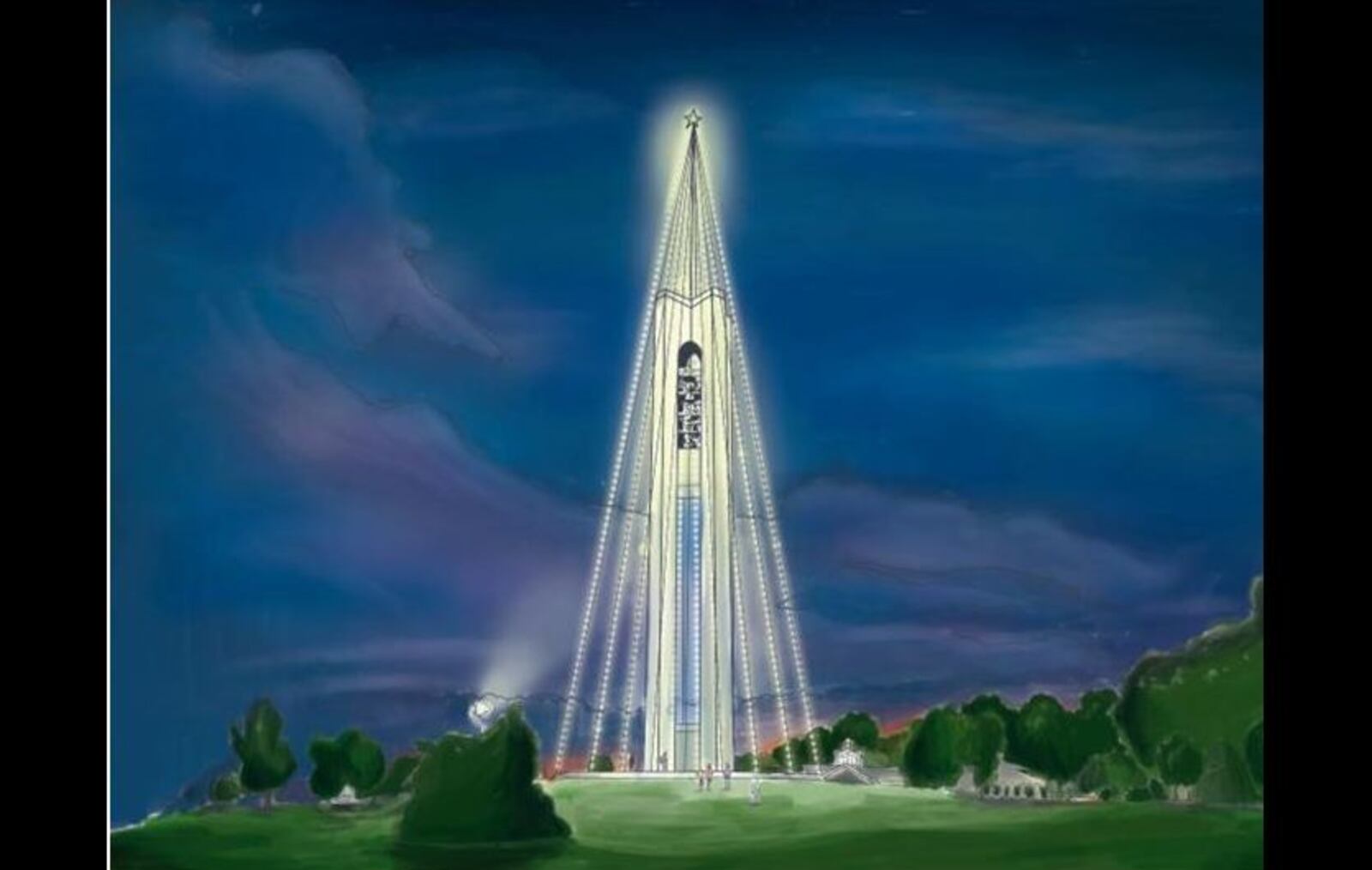 An artist's rendering of Carillon Historical Park's Tree of Light. CONTRIBUTED
