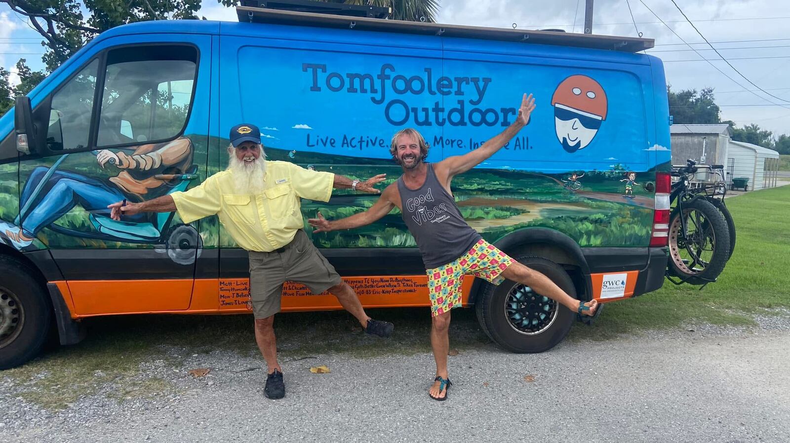 Guinness World Record holder Dale "Greybeard" Sanders and Tom Helbig of Tomfoolery Outdoors - CONTRIBUTED