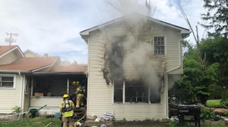 Xenia fire crews contained a kitchen fire to the rear of home in the 900 block of North Detroit Street Wednesday afternoon, June 17, 2020. XENIA FIRE DIVISION