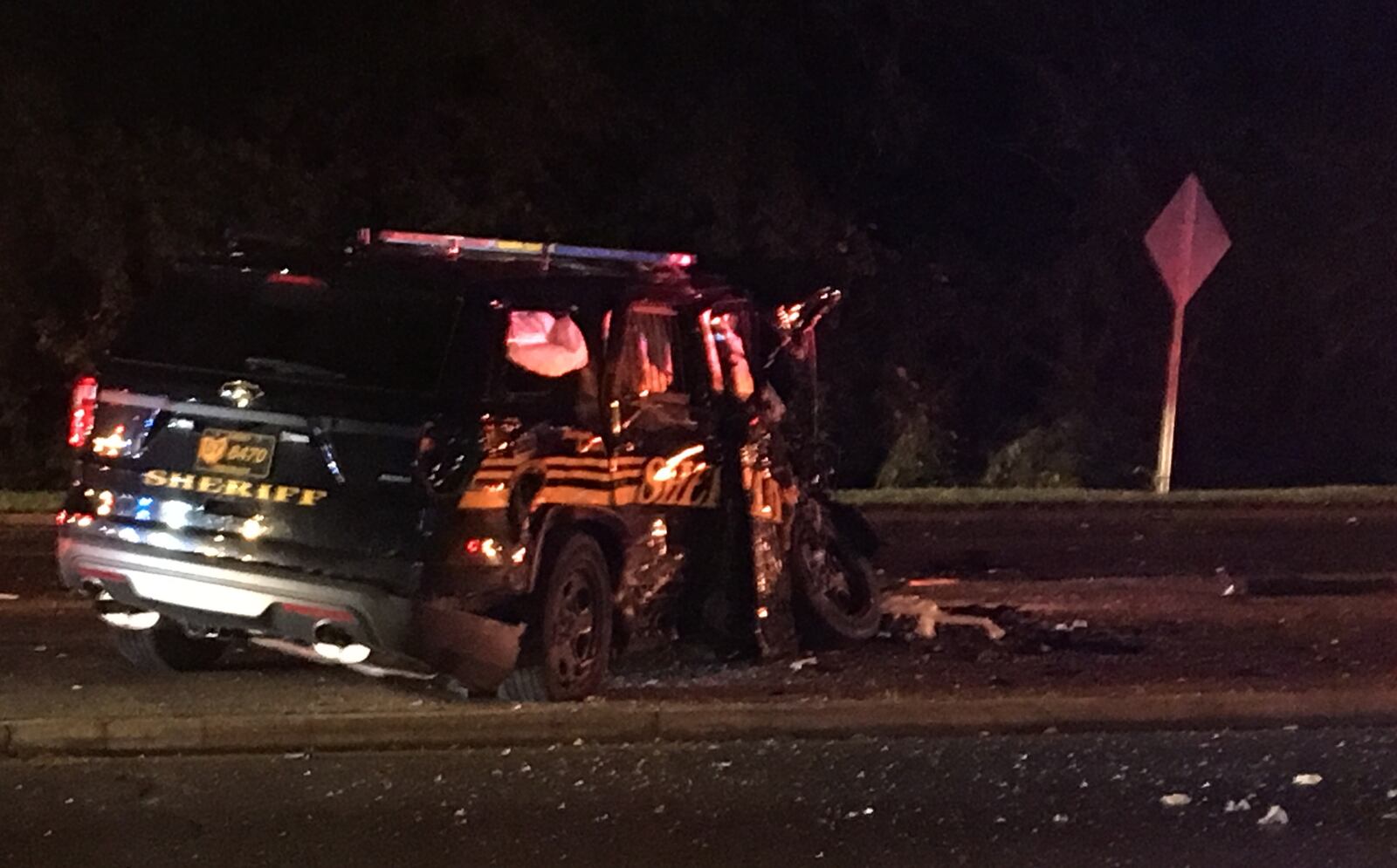 A Montgomery County Sheriff's deputy was struck Sept. 25, 2018, on Shoup Mill Road in Harrison Twp.