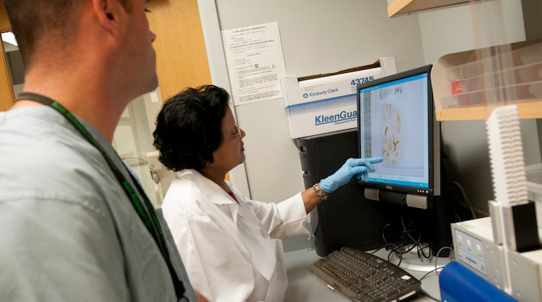 Alzheimer's disease research at The Robert H. and Terri Cohn Research Building at Rush University Medical Center in Chicago, Illinois. COURTESY OF THE ALZHEIMER'S ASSOCIATION