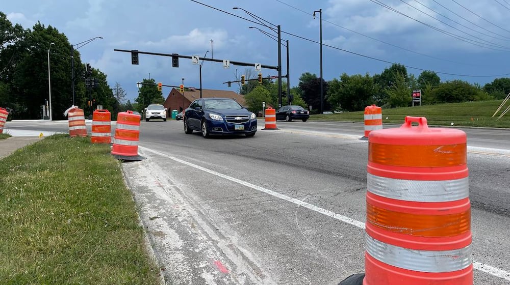 Work on Forrer Boulevard from Woodman Drive to Smithville Road in Kettering was in progress in this 2022 photo as part of $2.473 million contract awarded to Barrett Paving Inc. FILE.