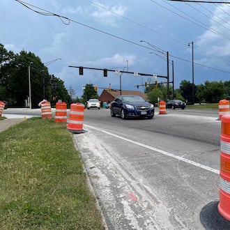 Work on Forrer Boulevard from Woodman Drive to Smithville Road in Kettering was in progress in this 2022 photo as part of $2.473 million contract awarded to Barrett Paving Inc. FILE.