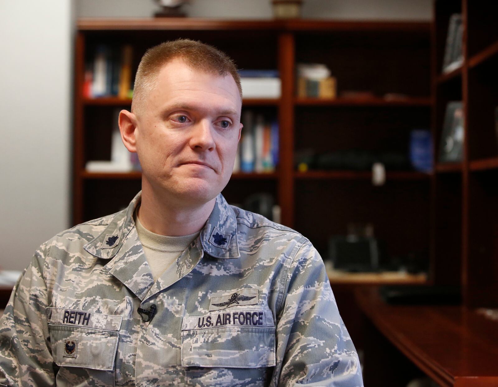 Lr.Col. Mark Reith, Director, Center for Cyber Research at the Air Force Institute of Technology, Wright-Patterson Air Force Base.  TY GREENLEES / STAFF