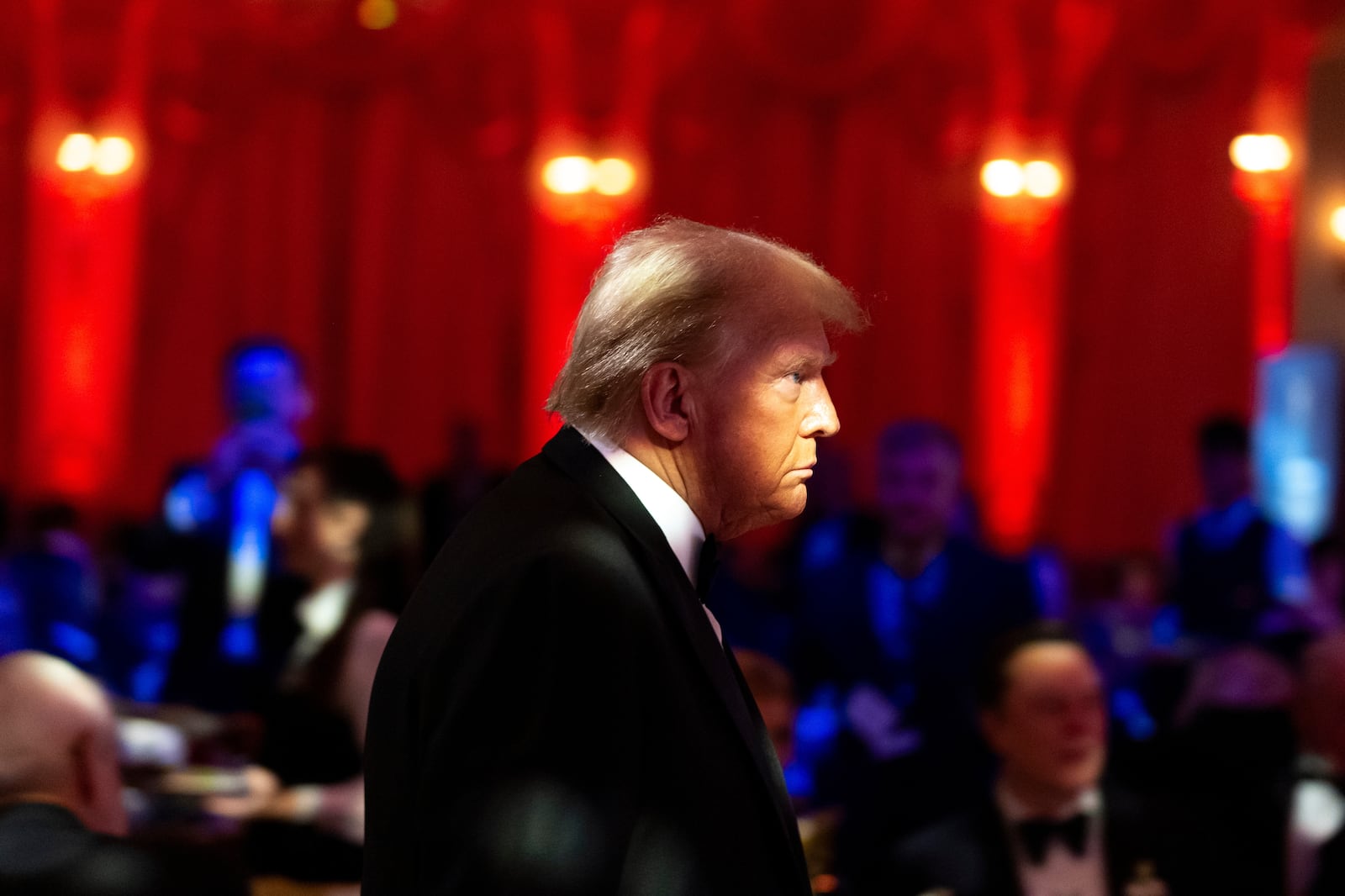 FILE - President-elect Donald Trump arrives to speak during an America First Policy Institute gala at his Mar-a-Lago estate, Nov. 14, 2024, in Palm Beach, Fla. (AP Photo/Alex Brandon, File)