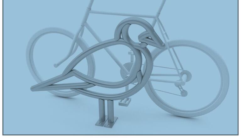 Fourteen different, artfully designed bike racks will be installed throughout Hamilton. CONTRIBUTED