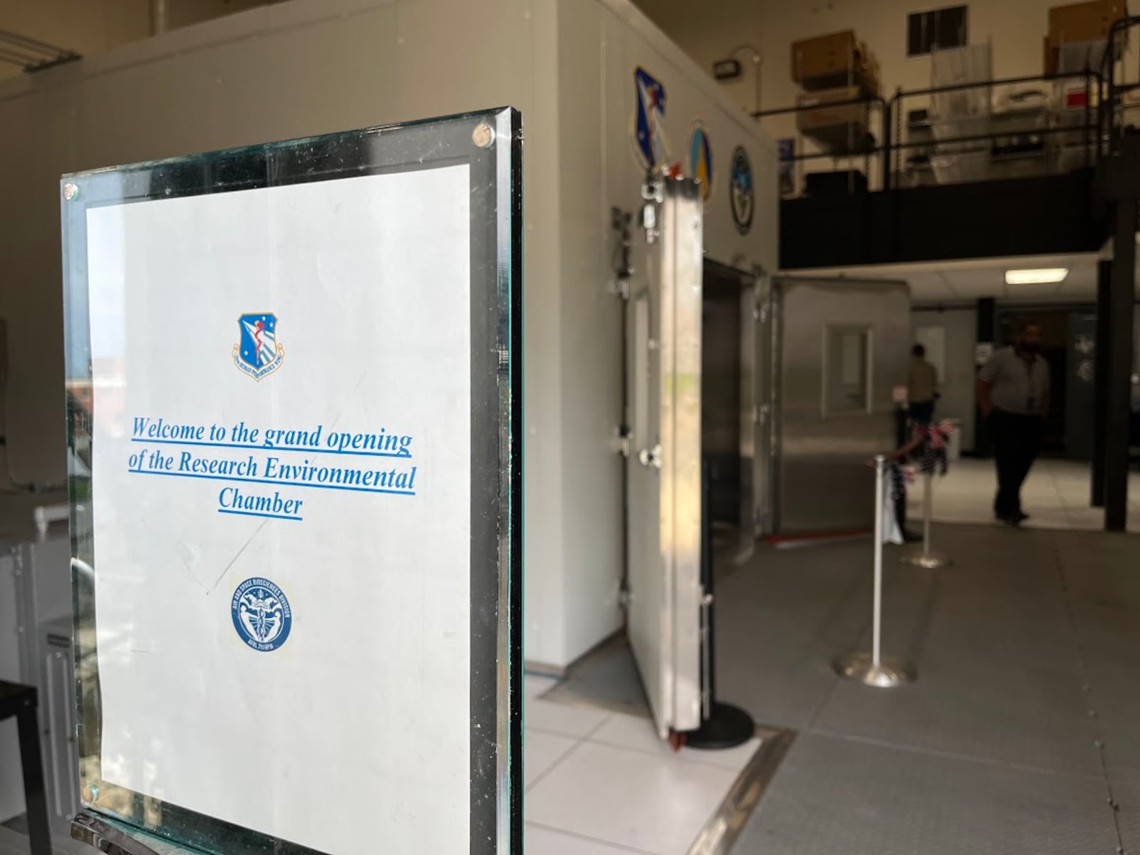 Open for business: The new Research Environmental Chamber at the Air Force Research Laboratory at Wright-Patterson Air Force Base. THOMAS GNAU/STAFF