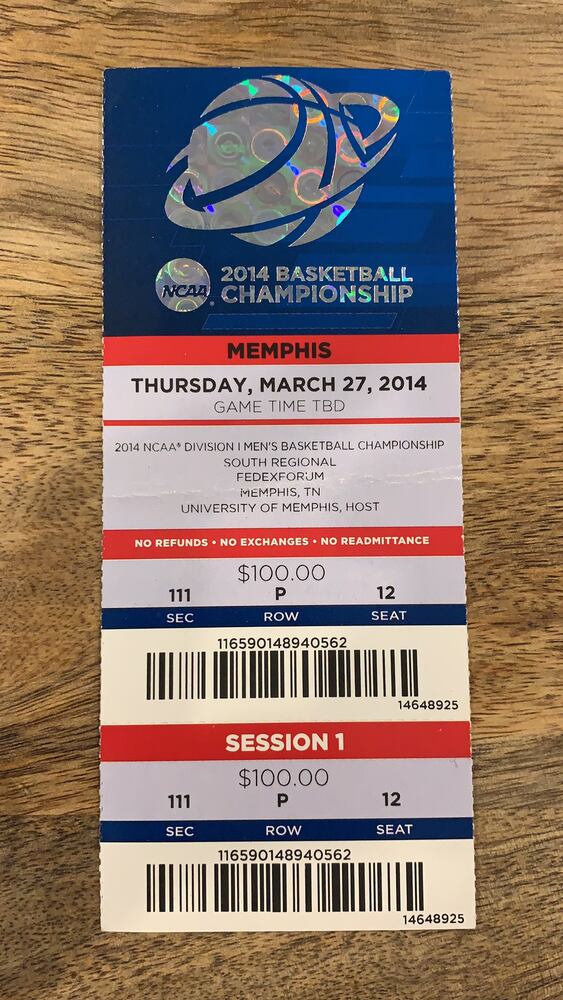 Dayton Flyers ticket stubs