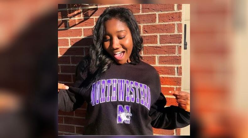 Simone Scott, 19, a 2020 Mason High School graduate and freshman at Northwestern University, died Friday for unknown reasons. SUBMITTED PHOTO