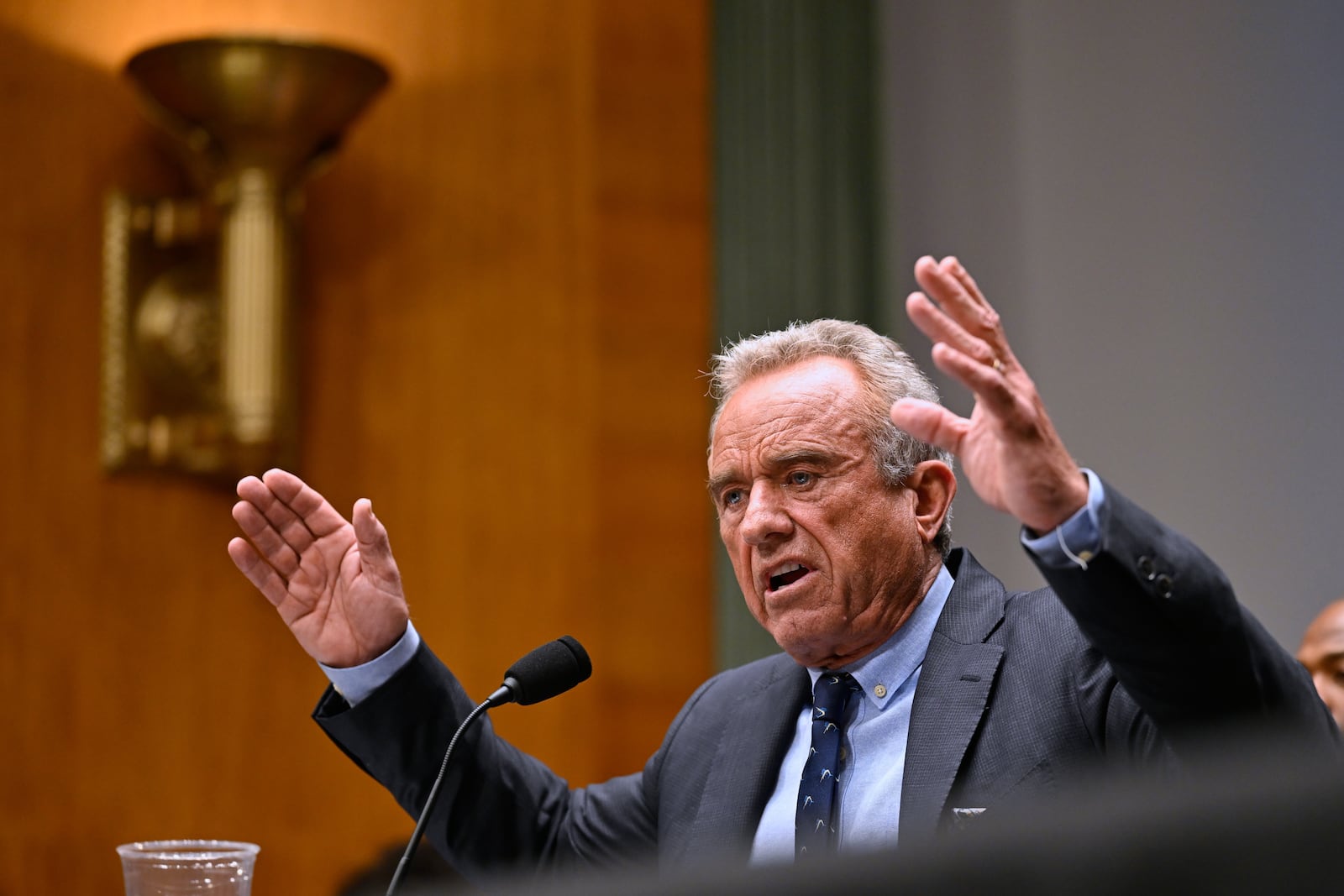 Secretary of Health and Human Services Robert F. Kennedy Jr. appears before a Senate committee on Health, Education, Labor and Pensions hearing at the U.S. Capitol on Wednesday, May 14, 2025, in Washington. (AP Photo/John McDonnell)