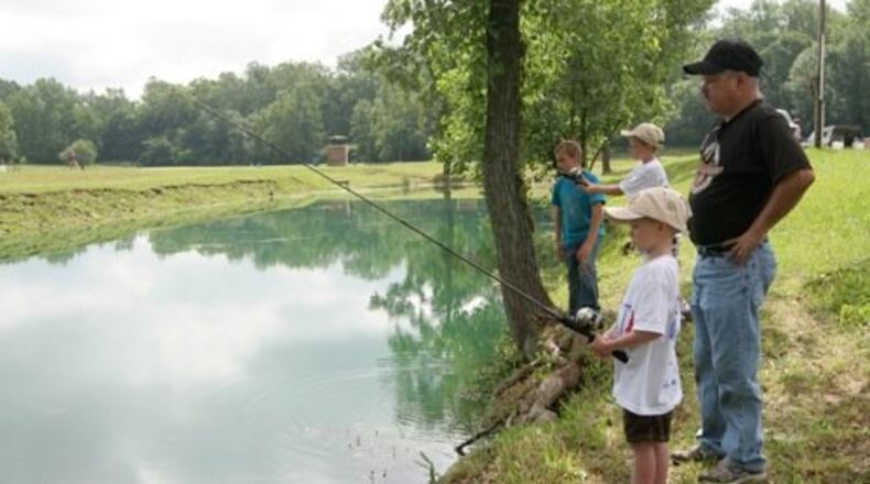 An undated file phone of fishing at Rainbow Lakes.