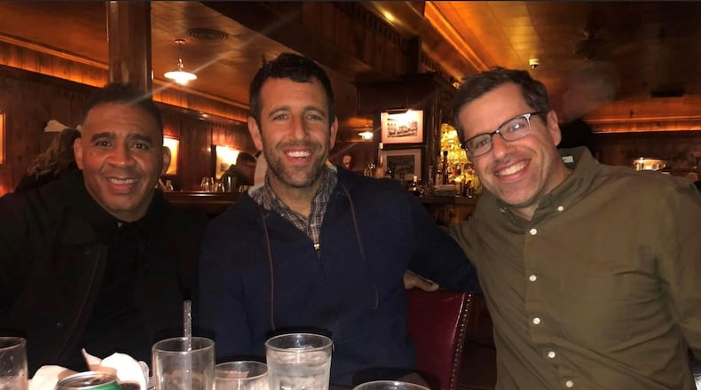 Thanksgiving Eve dinner as year at the Pine Club, from left: Rich Kidd, Ben Weprin, and Ben’s brother Andrew Weprin. CONTRIBUTED