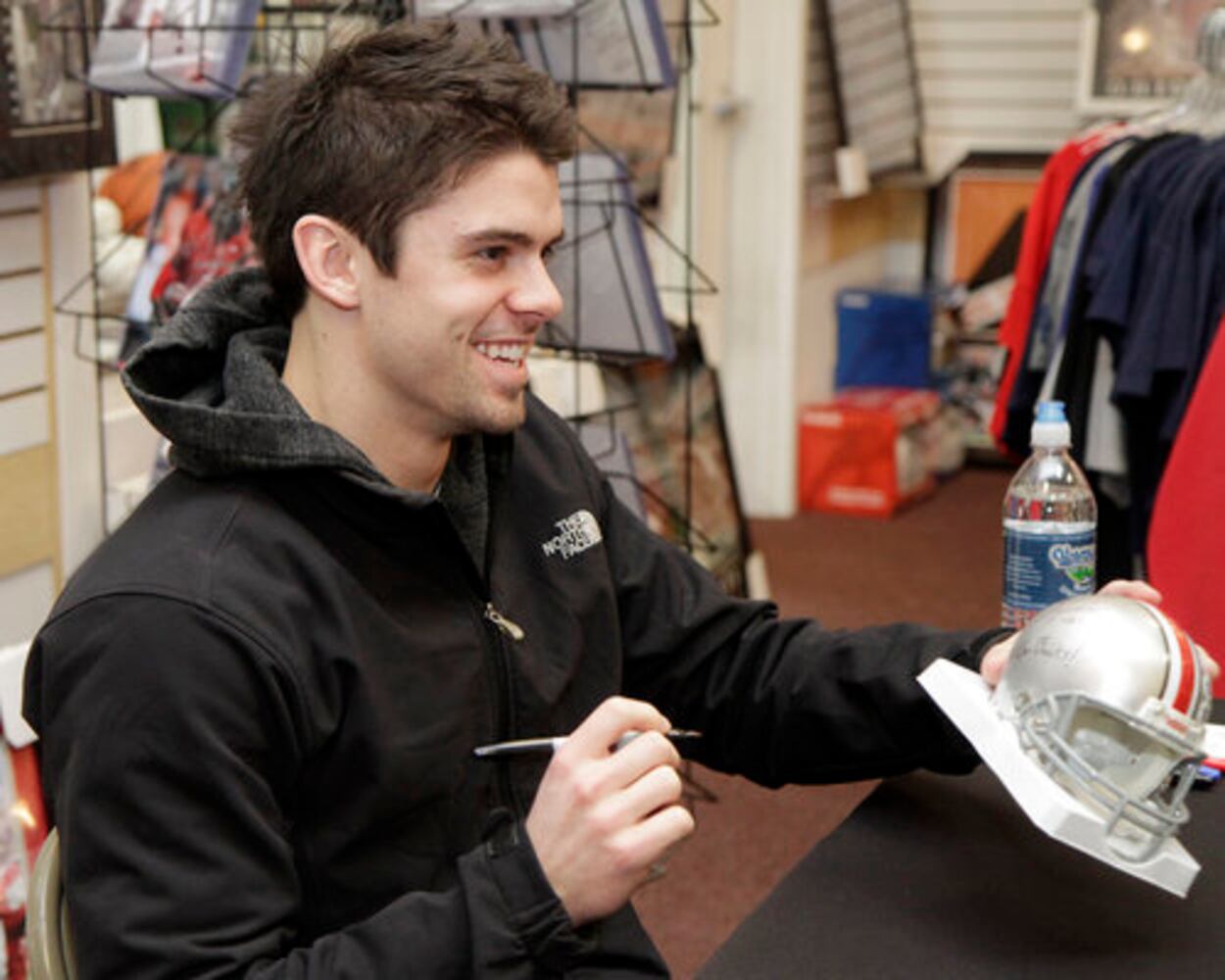 OSU's Dane Sanzenbacher signs autographs