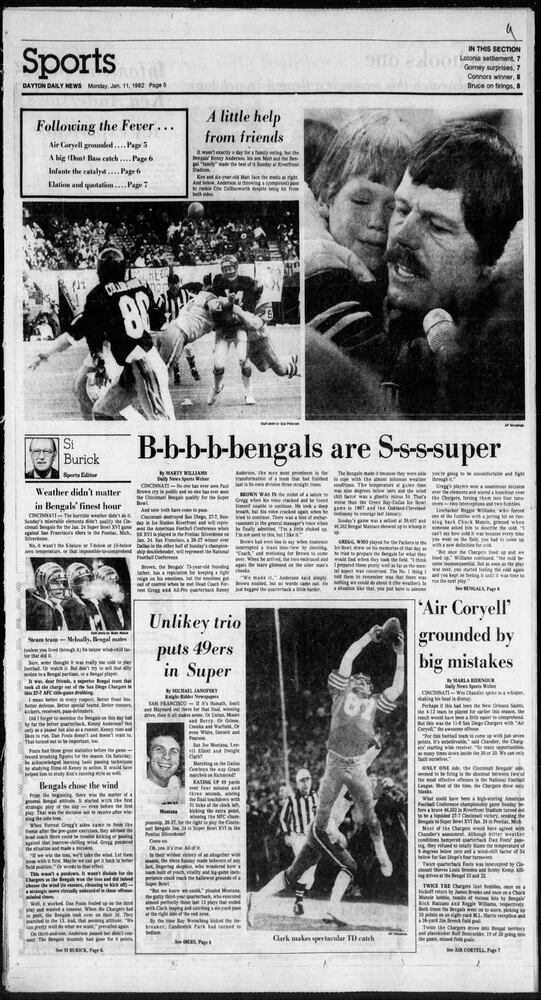 Dayton History Pages Bengals playoffs