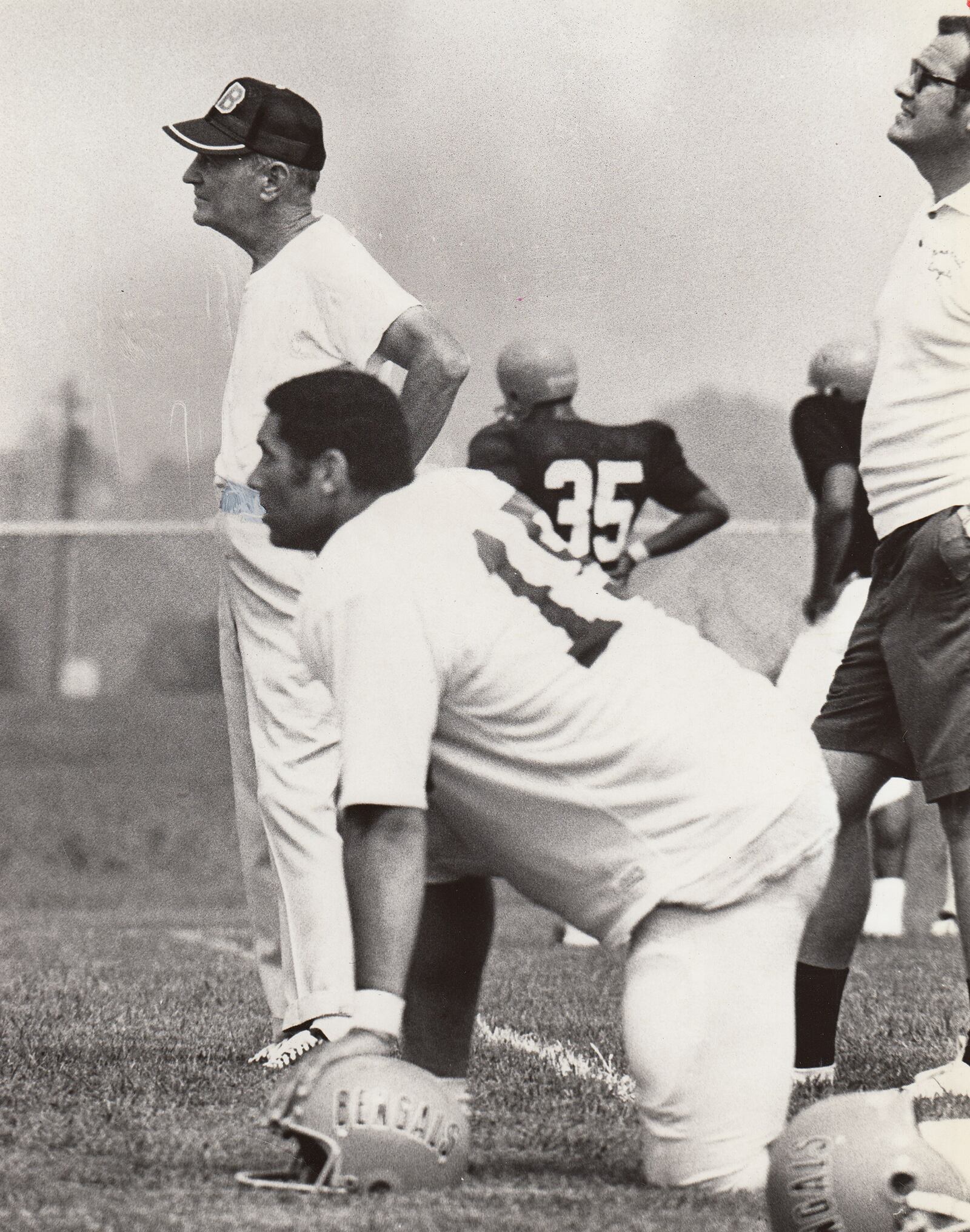 Cincinnati Bengals head coach Paul Brown and quarterback Dave Lewis were photographed in 1970. DAYTON DAILY NEWS ARCHIVE