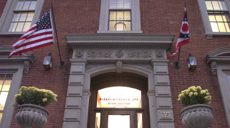 A photo of 35 E. First St. in 1998, when the law firm of Biebel and French moved its offices into the historic Jefferson A. Walters House in downtown Dayton. FILE.
