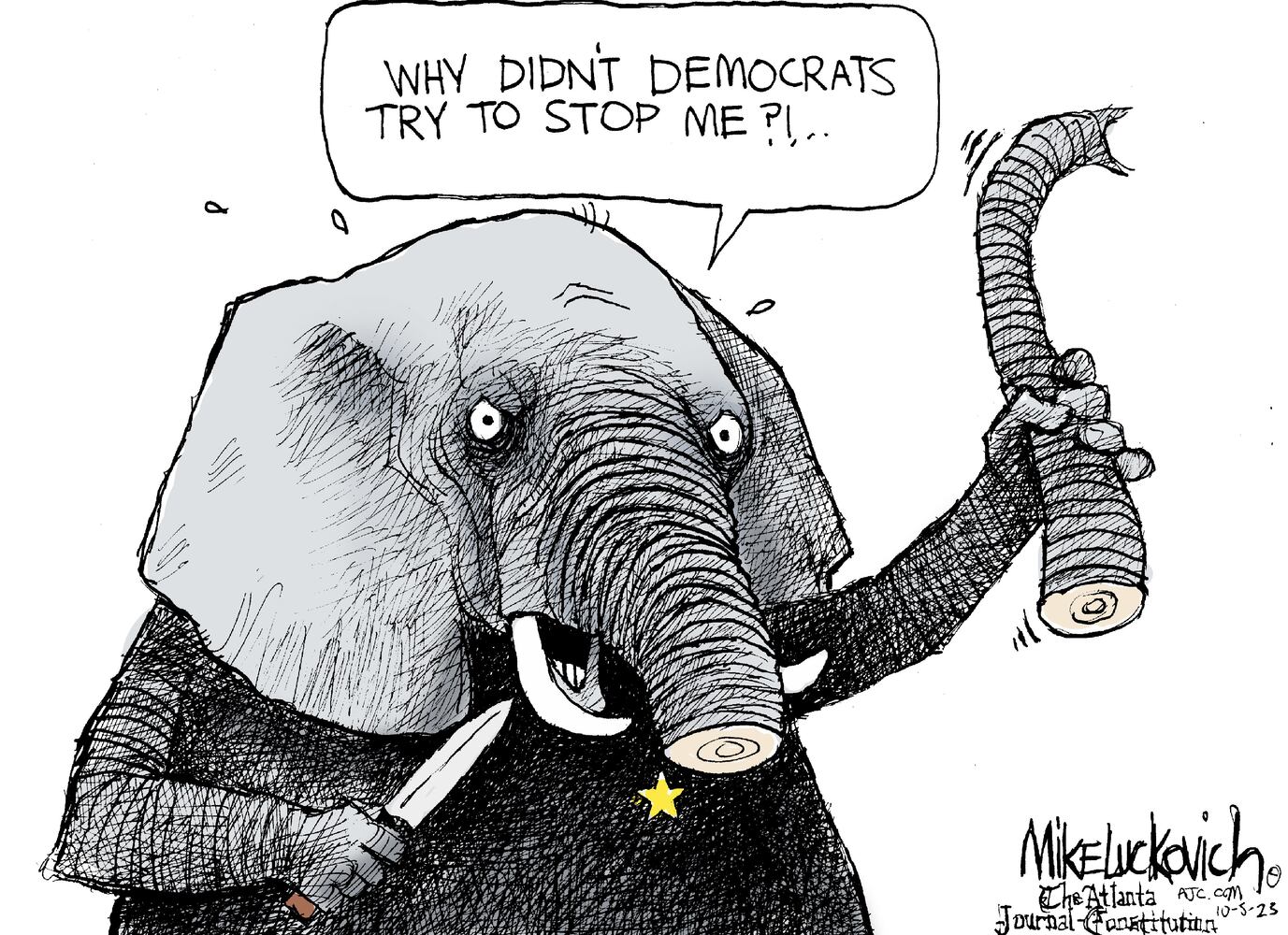 CARTOONS: Mike Luckovich, Oct. 11, 2023