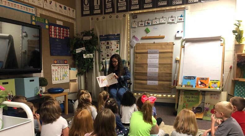 Centerville student and Miss Ohio High School America, Jade Eilers, is used to reading to young kids and sharing important life lessons, but since the outbreak of the coronavirus it’s now impossible to have face-to-face gatherings. Eilers will now connect with students via social media to keep the learning going.