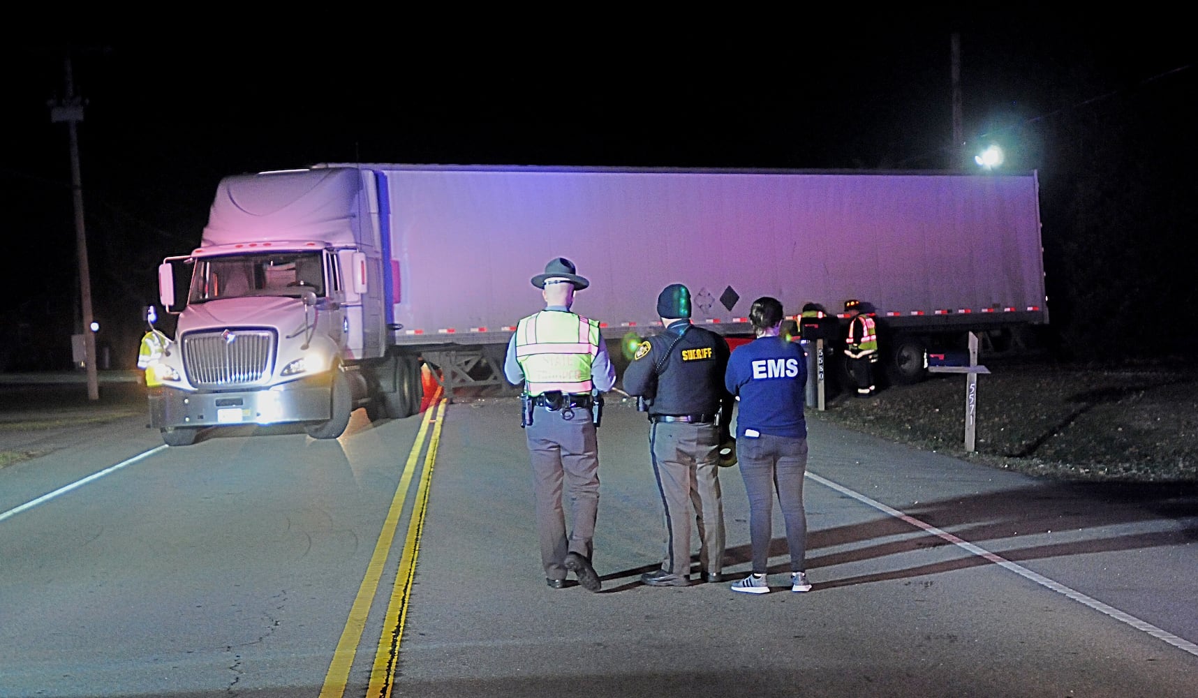 PHOTOS: Fatal accident involving pickup and semi on Dayton-Springfield Road
