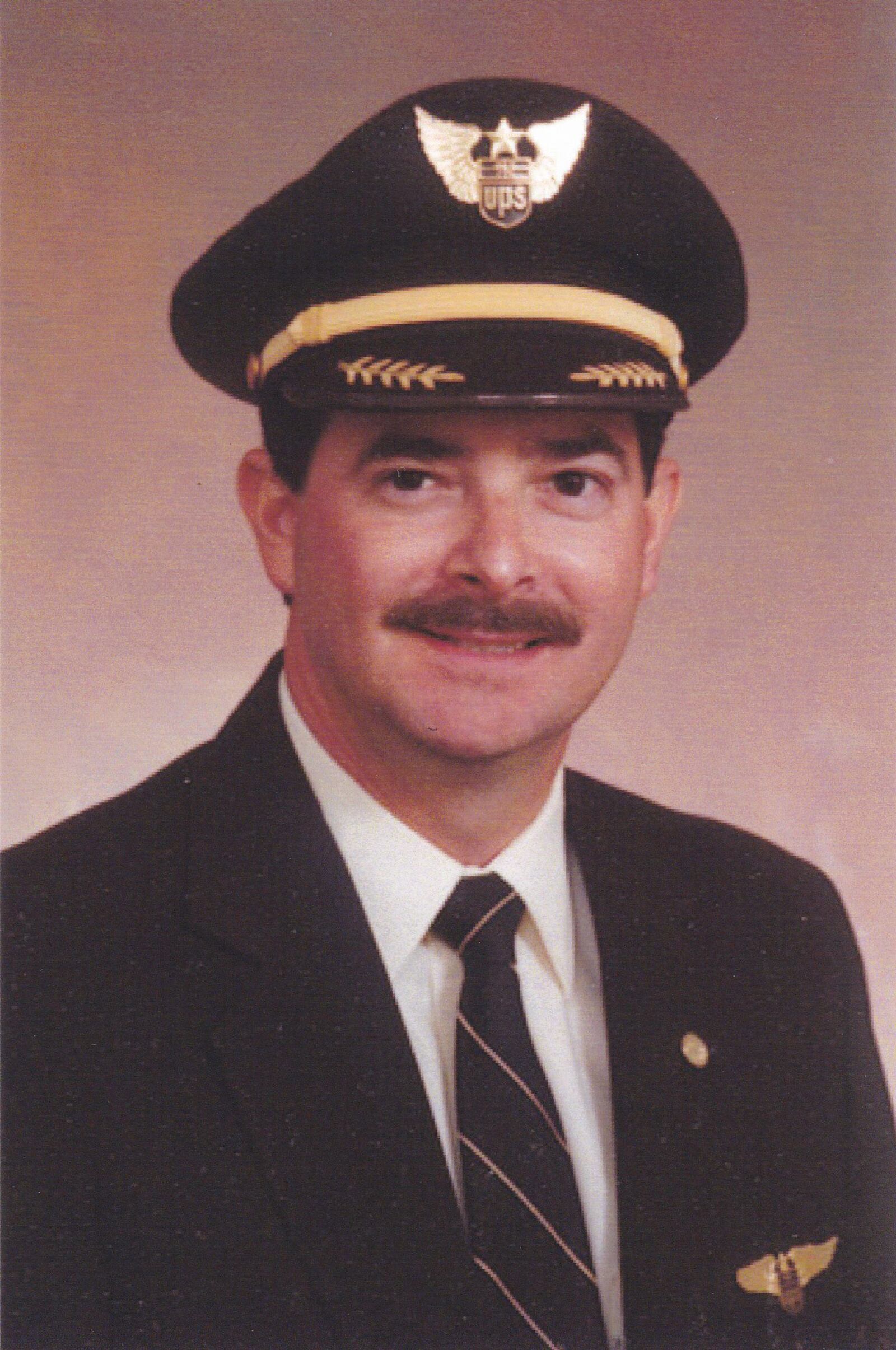 Jack Sprankle in his professional pilot head shot during his time flying for UPS.