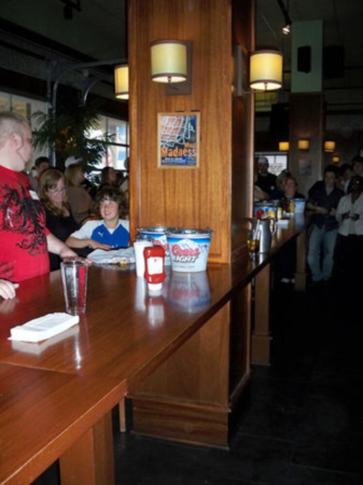 Bar Louie Tater Tot eating contest