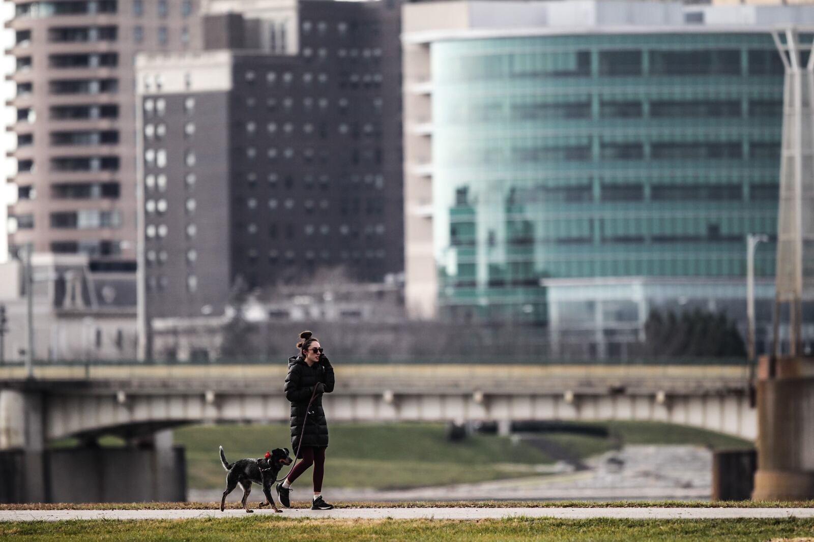 File - One of CareSource's buildings in downtown Dayton pictured across the river in December 2020. JIM NOELKER/STAFF