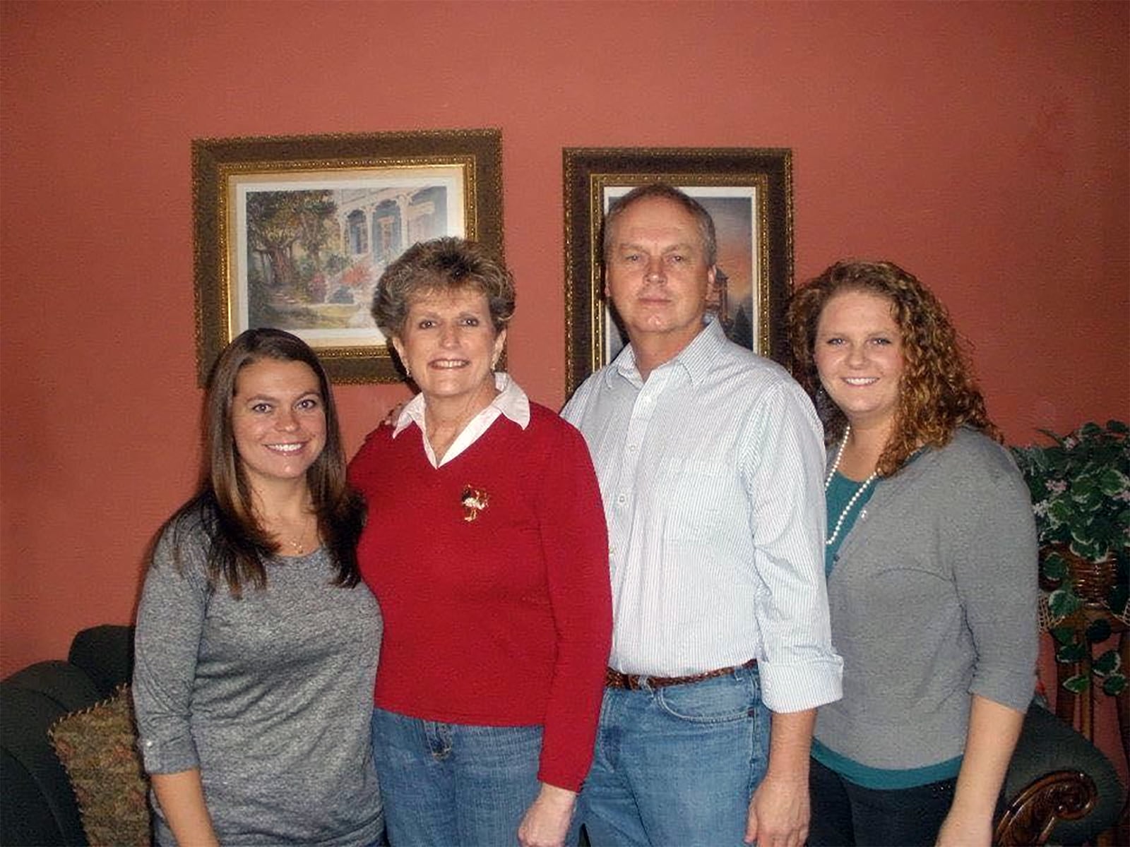 The Dollinger family Christmas 2010 at Lindsay Dollinger's aunt Janet Jensen Brown's house in Clifton. Left to Right, Lindsay, Cathie, Gary and Courtnay. CONTRIBUTED