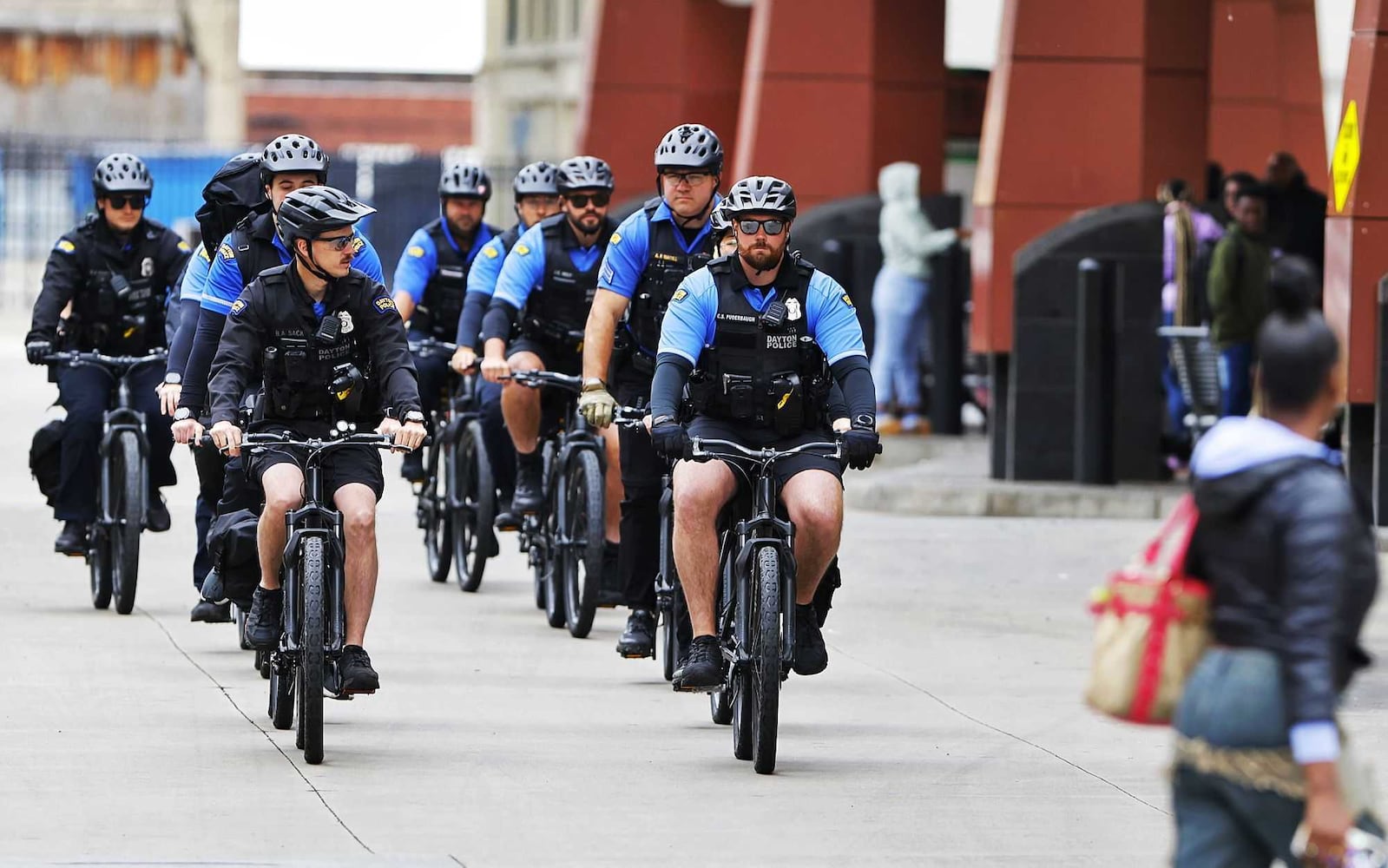 Police and security checkpoints around NATO Village