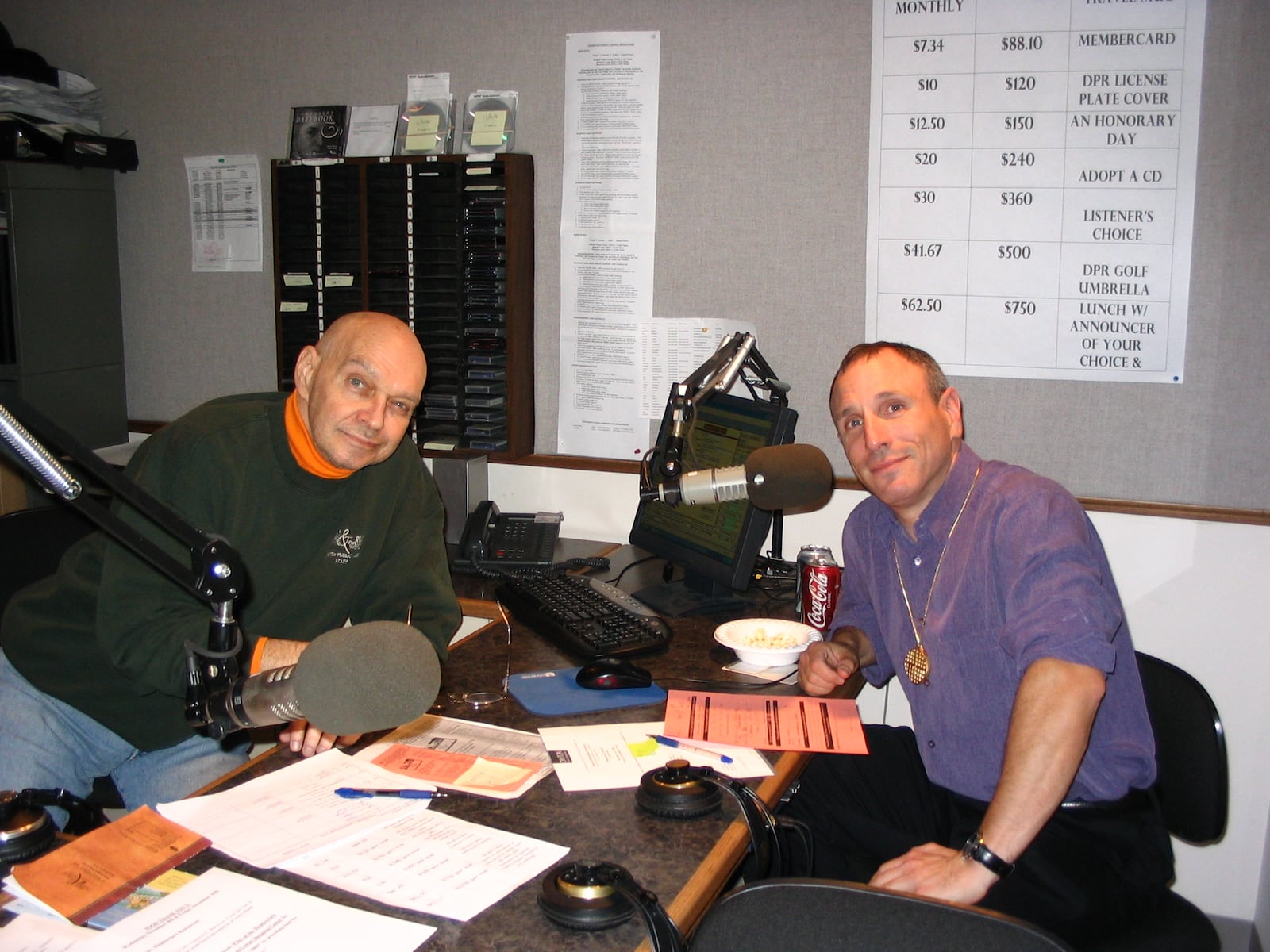 Helping out at a Discover Classical pledge drive. On the left is Charles Wendelken-Wilson, a former music director for the DPO and Dayton Public Radio.  
Submitted.