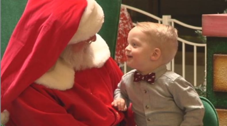 Santa shares a smile at the Upper Valley Mall.