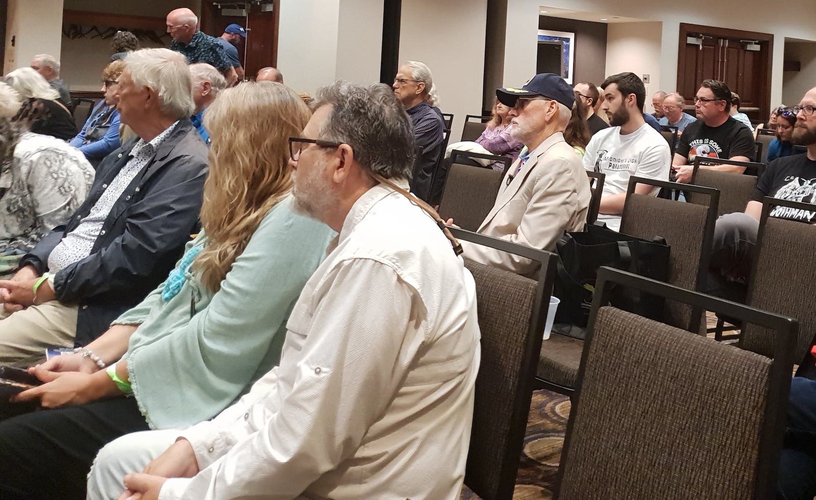 Those attending the UFO Conference in Fairborn gave the event's speakers their full attention.