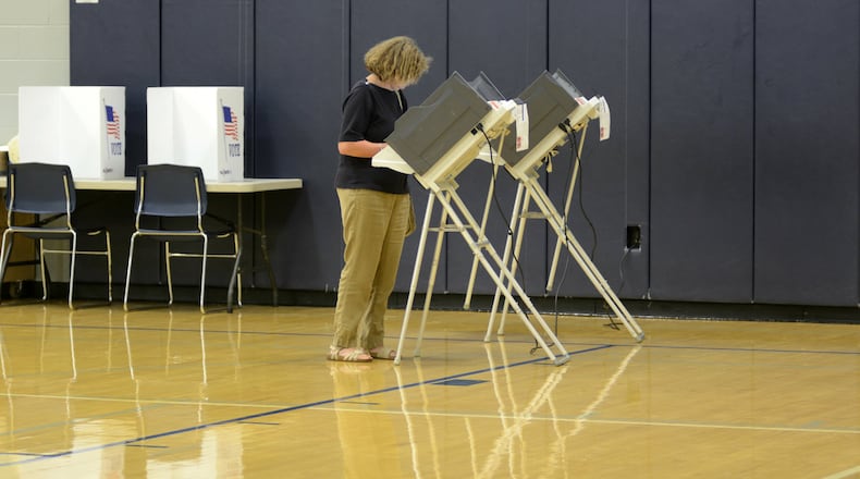 Most area schools will be in session on Election Day, and many of them serve as polling places. MICHAEL PITMAN / STAFF