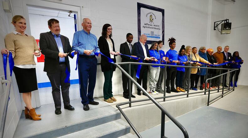Jefferson Twp schools held a ribbon cutting ceremony, Monday, Jan. 13, 2025 to officially opened their new agriculture program/center.  MARSHALL GORBY\STAFF