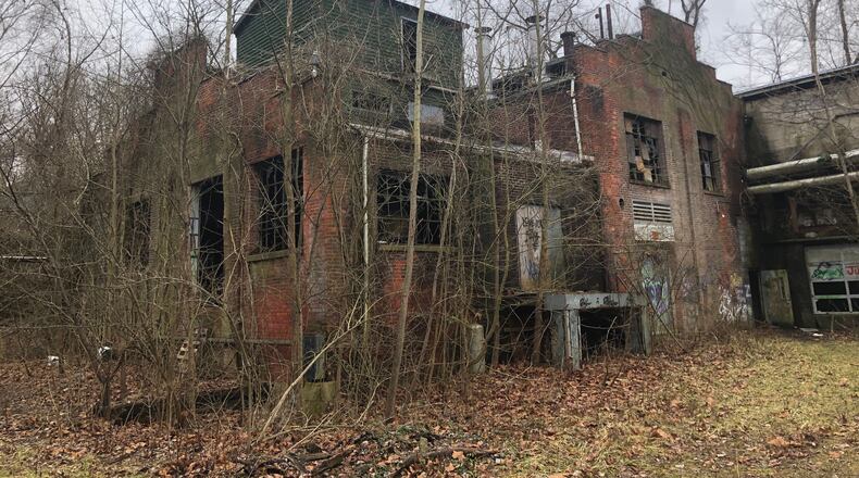 A view of the Glen Helen power plant. The Glen wants to remove the power plant, which is now defunct, and restore the wetland. Courtesy of Nick Boutis.
