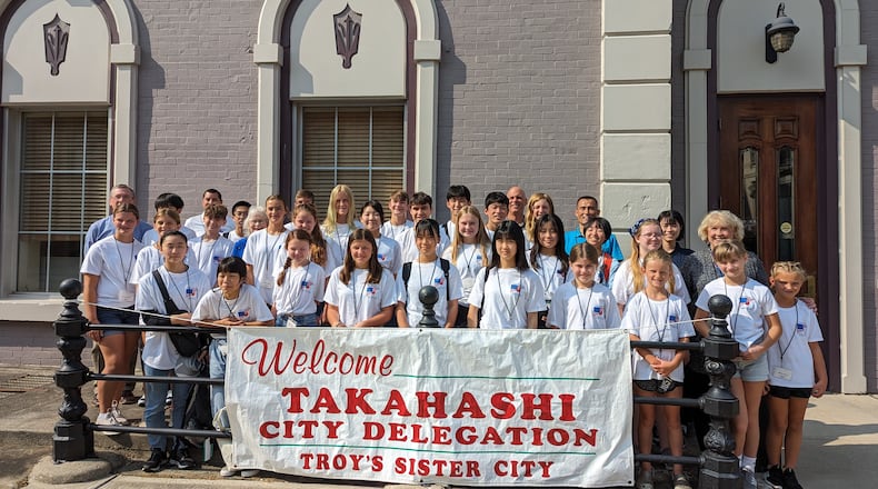 Troy welcomed students and adults from its sister city in Takahashi City, Japan, earlier this month as part of the continuing sister city student exchange program. Contributed photo