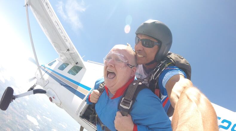 On July 14 — two days before her double mastectomy and the day before her son, Kier Dorman of Cincinnati, was deployed — the pair went skydiving at Start Skydiving, 1711 Run Way, in Middletown, Ohio. CONTRIBUTED