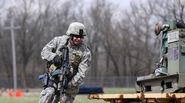 More than 80 members of the 445th Airlift Wing participated in an annual Agile Combat Support exercise April 5-7 at Wright-Patterson Air Force Base. (Contributed photo)