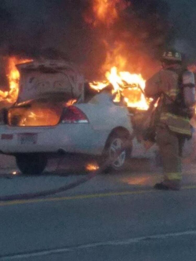 Car fire on I-70