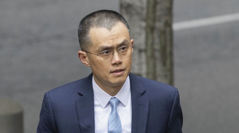 Changpeng Zhao, the founder of Binance, the world's largest cryptocurrency exchange, enters the Federal Courthouse in Seattle, April 30, 2024. (Ellen M. Banner/The Seattle Times via AP)