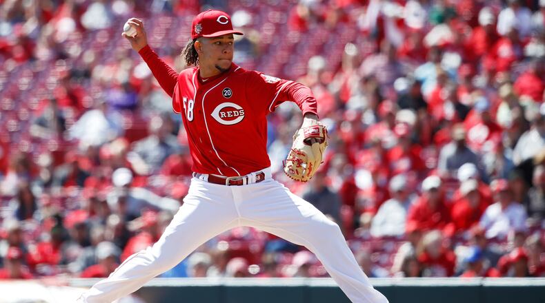 CINCINNATI, OH - APRIL 03: Luis Castillo #58 of the Cincinnati Reds pitches in the second inning against the Milwaukee Brewers at Great American Ball Park on April 3, 2019 in Cincinnati, Ohio. (Photo by Joe Robbins/Getty Images)
