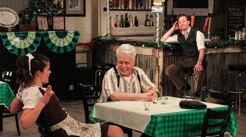 (left to right) Maggie Lou Rader, Scott Stoney and Justin McCombs appear in the Human Race Theatre Company's production of "Now and Then."