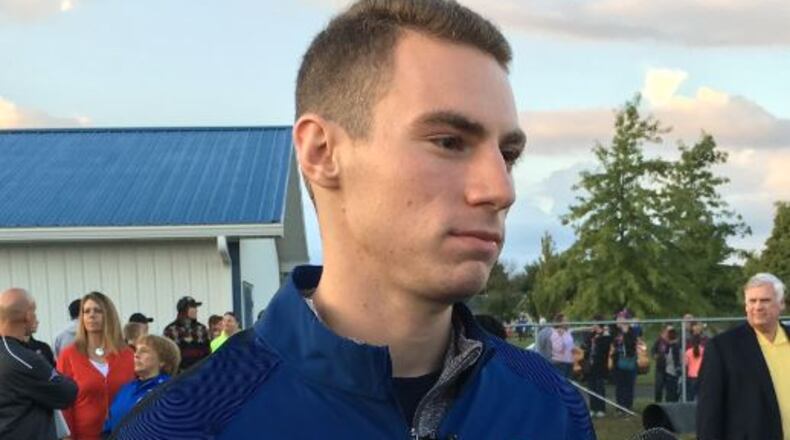 Clayton Murphy was celebrated Friday, Sept. 30, 2016, in the town where he grew up. (Steve Maguire/Staff)