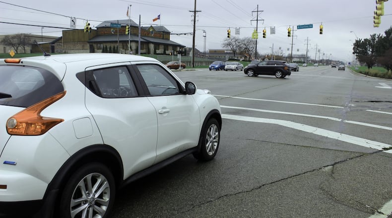 Col. Glenn Highway near Wright State University. FILE