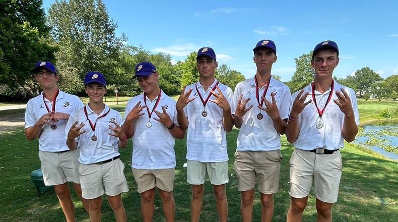 The Bellbrook High School boys golf team won the Wayne Warrior Classic on Tuesday at Sugar Isle Golf Course. CONTRIBUTED PHOTO