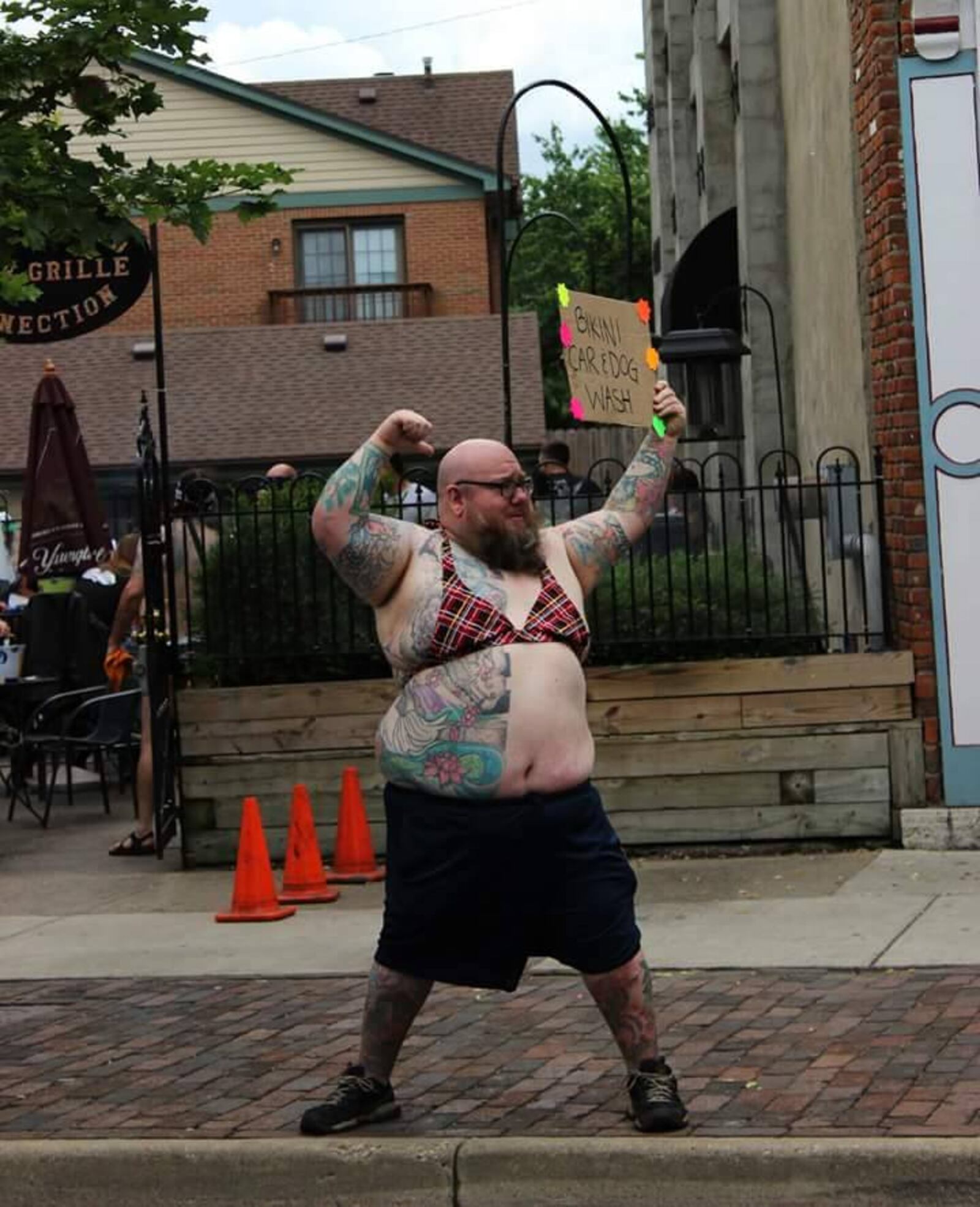 The Tumbleweed Connection 454 E. Fifth St. in Dayton's Oregon District will hold its fifth annual Critter & Car Wash for Charity on Aug. 20, 2017. 
Binki clad men and women wash cars to benefit Adopt-a-Pit and Summit for Soldiers.